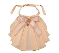 BLESSUME Women Victorian Chiffon Jabot Neck Collar (Light Apricot)