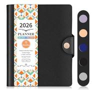 BLESWIN 2026 Planner - 12 Months Weekly Monthly Planner from Jan.2026 - Dec.2026, A5 Diary 2026 Week to View, Academic Diary Spiral Bound with Book Buckle, Weekly Planner Notebook for Life Work, Black