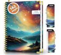 BLESWIN 2026 Weekly and Monthly Planner, January 2026 - December 2026, Hardcover A5 Diary Week to View, Wirebound Weekly Planner Notebook, Starry Sky