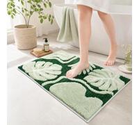 BLESWIN Non Slip Bath Mat 50×80cm, Ultra Fluffy Microfiber Shower Rug, Fast Water Absorbent, Rubber Non-Slip Back, Machine Washable Quick-drying for Shower, Bedroom, Toilet