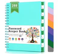 BLESWIN Password Book Alphabetical with Tabs, Small Password Book for Seniors, Small Password Book Pocket Size, Mini Password Journal for Internet Website Address Log in Detail, Light Green
