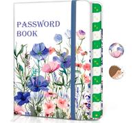BLESWIN Password Book with Alphabetical tabs, Hardcover Small Password Books for Seniors, Internet Password Logbook Journal Website Address Login, Perfect Pocket Size Password Keeper -floral