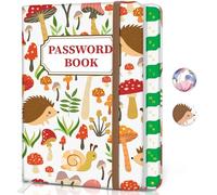 BLESWIN Password Book with Alphabetical tabs, Hardcover Small Password Books for Seniors, Internet Password Logbook Journal Website Address Login, Perfect Pocket Size Password Keeper -Hedgehog