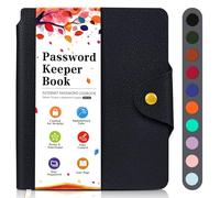 BLESWIN Password Book with Alphabetical Tabs, Username and Password Logbook, Small Password Notebook for Computer and Internet Address Website Login, Password Book for Men Women (Black)