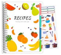 BLESWIN Recipe Book - Blank Recipe Book to Write Your Own Recipes, Family Recipe Binder with Dividers, Personalized Empty Cook Book Journal, Blank Family Recipe Notebook, 160 Recipes, 27.5 x 21.4CM