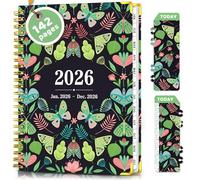 BLESWIN Weekly Planner 2026, Jan.2026-Dec.2026, 12 Months Monthly & Weekly Planner, A5 Diary Spiral Bound Week to View, Academic Diary with Bookmark, Organiser Planners for Life Work Balance