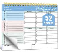 BLESWIN Weekly Planner Pad, To Do List Pad Undated 52 Sheets, 8.5" x 11" Weekly Planner Notebook Organizers, Desk Planner for Work, Appointments, Schedule, Productivity