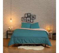 Bleu Câlin RM40AP0 Double-Tone Microfibre Duvet/Quilt for 1 Person Blue Duck Agate/Grey 140 x 200 cm