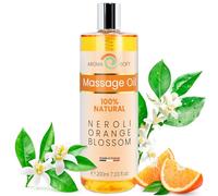 bleu & marine Bretania - 100% Natural Orange Blossom and Grapeseed Oil | Luxurious Body Massage Oil | Aromatherapy Spa Experience | Skin Moisturiser and Lubricant | Stress Relief, 200ml.