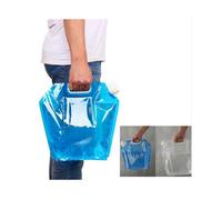 (Bleu, One size) 3pcs 5L large capacity water bag sports handheld folding water bag outdoor travel camping hiking portable water storage bag