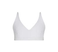 Bleuet Iris Soft Cup Bra - Wireless First Bra for Teens & Tweens | Removeable Pads, Adjustable Straps, V-Neck Pullover, White, 12