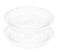 Bleuhome 2 Pack of 14 inch Plant Saucer (12.2 Inch Base), 1.7" Depth Tray, Large Deep Garden Plastic Flower Planter Plant Trays for Indoors Outdoor Bath Bath (14", Clear)