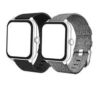 Bleushaweu 20 mm 22 mm Strap Compatible with Blackview Smartwatch, Nylon Knitted Replacement Watch Strap Compatible with IOWODO/Blackview R50, R30 Pro, R30, R60, W60, W40 Smartwatch, 20mm, Silicone