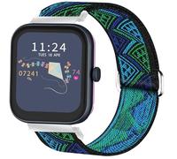 Bleushaweu for RADLEY Series Smartwatch 18mm 20mm 22mm Quick Release Stretch Elastics Nylon Adjustable Replacement Strap Accessories Compatible for RADLEY Series 32/20/28/19/46/10 (Blueprint, 18mm)