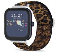 Bleushaweu for RADLEY Series Smartwatch 18mm 20mm 22mm Quick Release Stretch Elastics Nylon Adjustable Replacement Strap Accessories Compatible for RADLEY Series 32/20/28/19/46/10 (Leopard, 18mm)