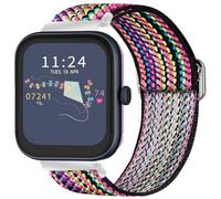 Bleushaweu for RADLEY Series Smartwatch 18mm 20mm 22mm Quick Release Stretch Elastics Nylon Adjustable Replacement Strap Accessories Compatible for RADLEY Series 32/20/28/19/46/10 (Bohe Rainbow, 18mm)