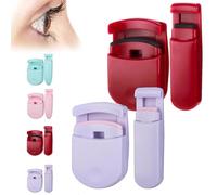 Blevora Eyelash Curler, Belora Lash Curler, Portable Travel Gentle Lash Tool for Lifted Lashes, for All Eye Shapes, Pinch-Free Design No Damage to Lashes (Red+Purple)