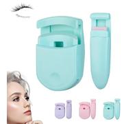 Blevora Eyelash Curler, Blevora Nutrient Lash Curle, Portable Major Travel Eyelash Curler, Pinch Free Design, Essential Makeup Tools, Suitable for All Eye Shapes (Green)