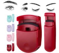Blevora Eyelash Curler, Portable Mini Travel Eyelash Curler, Gentle Lash Tool for Lifted Lashes, Wide Angle Long Lasting Partial, for On-The-Go Makeup, All Eye Shapes&Pinch-Free Design (red)