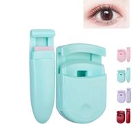 Blevora Eyelashs Curler, Wide Angle Long Lasting Partial Professional Mini Eye Eyelash, Portable Travel Gentle Lash Tool for Lifted Lashes, for All Eye Shapes, Portable Travel Eyelash Curler (Green)