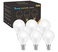 Blewandy E14 Golf Ball LED Light Bulb, Small Edison Screw G45 Bulb, 5W LED Daylight Screw in Lights Bulbs Equivalent 40W Incandescent, 500LM Cool White 6500K Non-Dimmable No Flicker, 6 Pack