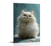 BLEWPBEML Cute And Funny Animal Portraits Canvas Oil Painting Poster Living Room And Bedroom Decoration Painting 24x36inch(60x90cm) Frame-style