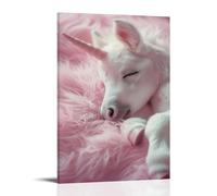 BLEWPBEML Cute And Funny Animal Portraits Canvas Oil Painting Poster Living Room And Bedroom Decoration Painting 16x24inch(40x60cm) Frame-style