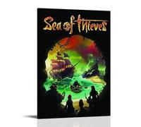 BLEWPBEML Sea of Thieves PosterCanvas Oil Painting Poster Living Room And Bedroom Decoration PaintingFrame-style12x18inch(30x45cm)