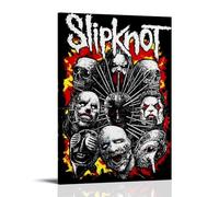 BLEWPBEML Slipknot by Slipknot Canvas Oil Painting Poster Living Room And Bedroom Decoration Painting 16x24inch(40x60cm) Frame-style