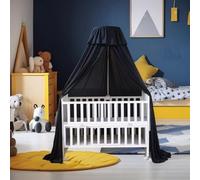 Blfuos Crib Black Cover, Baby Crib Netting Canopy to Keep Baby in Black Crib Tent and Mosquito Net for Indoor or Outdoor (Holding Stick not Included)
