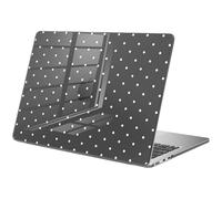 BlHMCASE Compatible with MacBook Pro 13 inch Case M2 2025, 2024-2016 A2338 M1 A2251 A2289 A2159 A1989 A1708 A1706, Cute White Polka Dot Protective Hard Shell Clear Black Cover for Mac Pro 13