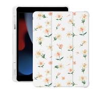 BlHMCASE Cute Flower Floral for iPad Air 11 Inch Case 7th/6th Generation (M3/M2) 2025/2024 with Pencil Holder, Auto Sleep/Wake, Leather Soft TPU Back Cover