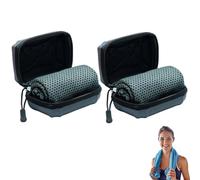 BliBlum 2PC Sunny Bee Cooling Towels for Hot Weather, Cool Towel (Black)