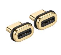 blicadijo USB C Magnetic Adapter 24 Pin - Pack of 2 Magnetic Type C Connector Dust Cover Connector Quick Charge & 80Gbps Data Transfer - Universal for Laptop Tablet Smartphone