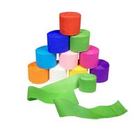 Bliceon 10 Rolls Rainbow Crepe Paper Streamers - 10-Color Craft Rolls for Birthday, Wedding, Holiday Party Decorations, Backdrop and Event Decor - for Creative Crafting and Festive Celebrations