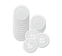 Bliceon 100Pcs White Resin Round Buttons, 11.5mm 4-Hole Sewing Buttons for Crafts, Knitting, Coat Making, and Replacement - for DIY Projects and Fashion Designs