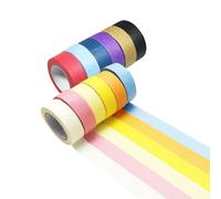 Bliceon 12 Rolls Colored Masking Tape Set - 20mm x 13m Rainbow Adhesive Craft Tape for DIY Projects, Scrapbooking, Art, Painting, and Gift Wrapping - for Home and Office Supplies