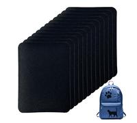 Bliceon 12PCS Iron-On Repair Patches for Clothing, Versatile Denim & Fabric Patches, Black Iron-on Patches for Jackets, Jeans, and Apparel Repairs - Fabric Restore Kit