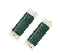 Bliceon 2 Pack Floral Wire, Christmas Wreath Wire, Binding Wire, Florists Wire, Green Garden Floral Wire, Flexible Paddle Wire, Floristry Wire for Xmas Wreath Makeing,Craft,Flower Arrangements