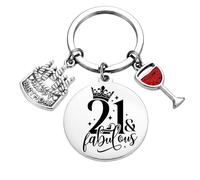 Bliceon 21st Birthday Gifts for Girl, Personalised 21st Birthday Keyring, Unusual 21th Birthdays Gift for Her, Keyrings for Women Gifts, Anniversary, Friends