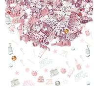 Bliceon 21th Birthday Confetti, 20g Pink and Silver Shiny Decorative Scatter Confetti for Table Decor, Gift Bags, Invitations, Cake Stands and Party Decorations, 21th Birthday Celebrations