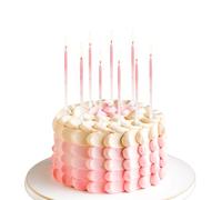 Bliceon 24 Pcs Pink Birthday Candles for Cakes | Gradual Pink Party Candles, Cake Decorations, Happy Birthday Celebrations, Wedding Anniversaries