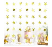 Bliceon 26 Feet Glittering Gold Star Bunting Banner - Twinkle Little Star Garland for Parties, Weddings, Christenings, and Home Decor - Shimmering Reflective Star Streamer Decoration