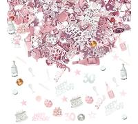 Bliceon 30th Birthday Confetti, 20g Pink and Silver Shiny Decorative Scatter Confetti for Table Decor, Gift Bags, Invitations, Cake Stands and Party Decorations, 30th Birthday Celebrations