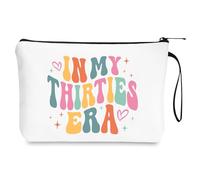 Bliceon 30th Birthday Gifts for Women, Personalized Makeup Bag Gift for Mum, Sisters, Best Friends, and Brides, Stylish 30th Cosmetic Bag