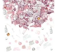 Bliceon 50th Birthday Confetti, 20g Pink and Silver Shiny Decorative Scatter Confetti for Table Decor, Gift Bags, Invitations, Cake Stands and Party Decorations, 50th Birthday Celebrations