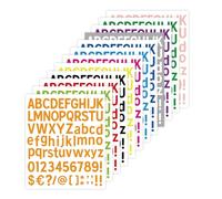 Bliceon 900 pcs Letter Stickers, 12 Sheets Colorful Alphabet Number Stickers, 1inch Waterproof Vinyl Letter Decals for Children, Arts, DIY Crafts, Scrapbooking, Mailbox, Poster, Crafts (Colorful)