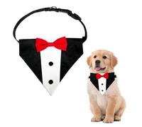 Bliceon Dog Tuxedo Set, Adjustable Formal Wedding Outfit with Bow Tie and Bandana for Small and Large Dogs - Dog Suit Costume for Weddings, Engagements and Birthdays (S)