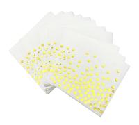 Bliceon Gold Polka Dot Napkins, Napkins Disposable, 30 Sheets White Paper Towel for Birthdays, Weddings, Baby Showers, Cocktail Parties, Personalised Party Supplies