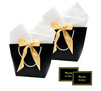 Bliceon Medium Gift Bag, 2 Pcs Gift Bags Medium, Birthday Bag with Wrapping Paper and Cards, Birthday Gift Bags for Women, Party Bags for Girls, Baby, Bridesmaids, Mother's Day, Valentine's Day Use